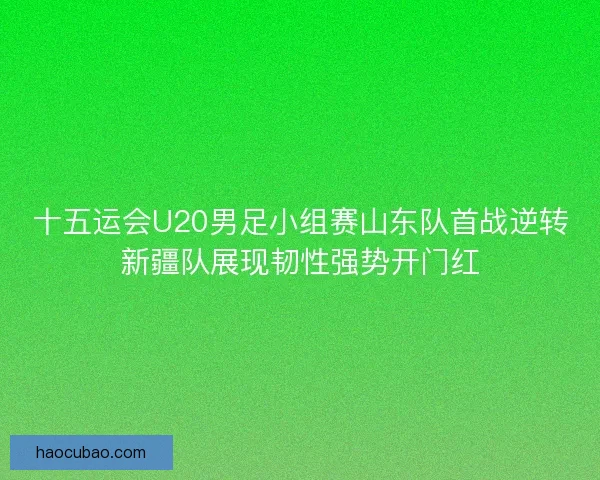 十五运会U20男足小组赛山东队首战逆转新疆队展现韧性强势开门红